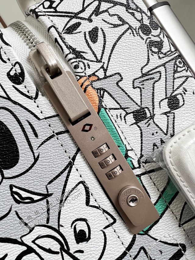 LV專櫃2023新款卡通拉杆箱 K607 路易威登經典男女款Horizon拉杆箱 dn1136